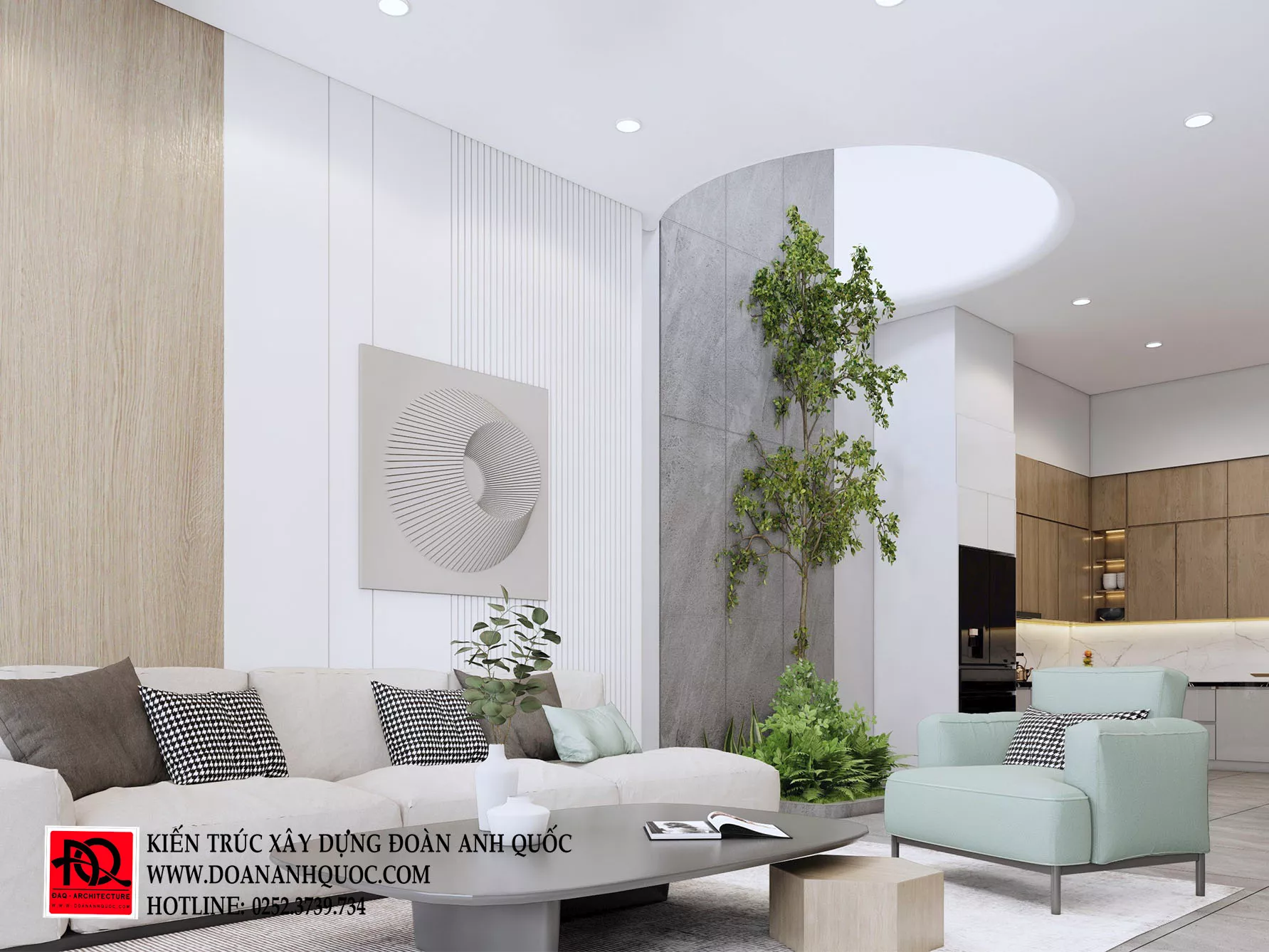 Thiết kế nhà phố vòm cong 3 tầng tại Phan Thiết - Bình Thuận